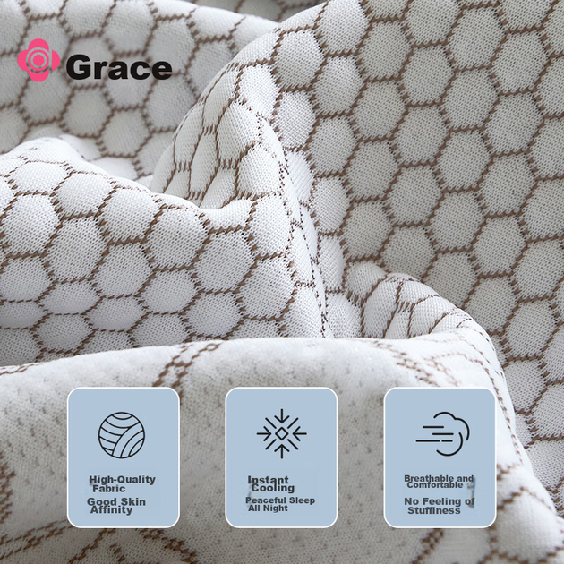 Килимок для охолодження Grace Class A Bean Ice Silk Summer Soft Single Mat сірий 150*200 см [Можна прати] - зображення 3