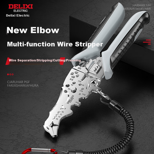 Плоскогубцы для зачистки проводов DELIXI ELECTRIC, кусачки для проводов, многофункциональные кусачки для проводов, обжимные плоскогубцы, специальные ножницы для кабеля, инструмент для зачистки проводов Eagle Beak - изображение 4