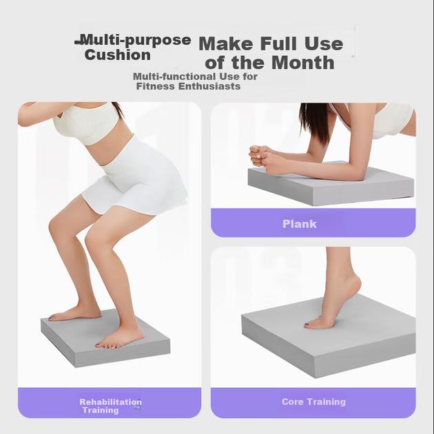 Коврик Balance Pad для йоги и тренировки мышц кора с наколенником из пены - изображение 8