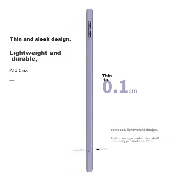 Чохол HBOALG для Xiaomi Pad 7 Ultra 14 дюймів протиударний тонкий з автосном, синій - зображення 5