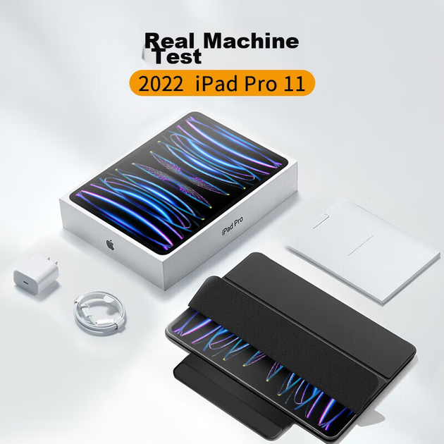 Чохол для iPad Pro 11 дюймів 2020/2021/2022 магнітний двосторонній протиударний, чорний - Фото 2 Чохол для iPad Pro 11 дюймів 2020/2021/2022 магнітний двосторонній протиударний, чорний - зображення 2