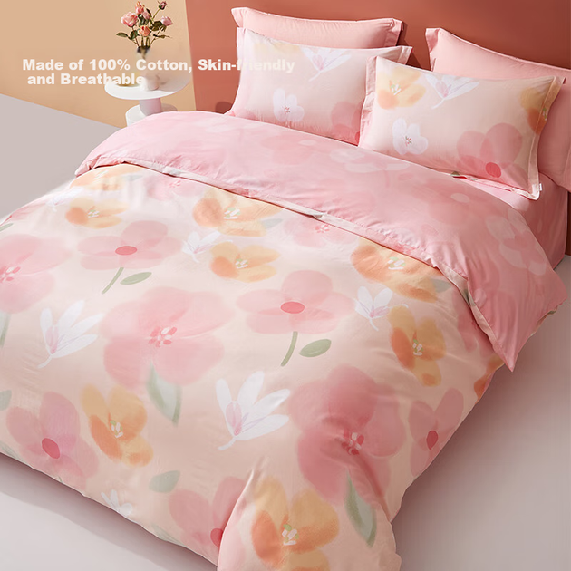 Комплект постельного белья BEYOND Home Textile, четыре предмета: пододеяльник и простыня из чистого хлопка, 100% хлопок, стеганый пододеяльник из 100% хлопка для кровати шириной 1,8 метра. - изображение 5