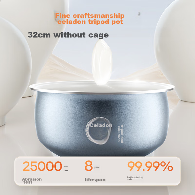 Рисоварка Midea 4 л с антибактериальной внутренней кастрюлей цвета селадон и двумя источниками нагрева для приготовления риса и специальных лепешек одним нажатием кнопки,многофункциональная для домашнего использования,рассчитана на 3-4 персоны MB-4E02R - Фото 7 Рисоварка Midea 4 л с антибактериальной внутренней кастрюлей цвета селадон и двумя источниками нагрева для приготовления риса и специальных лепешек одним нажатием кнопки,многофункциональная для домашнего использования,рассчитана на 3-4 персоны MB-4E02R - изображение 7