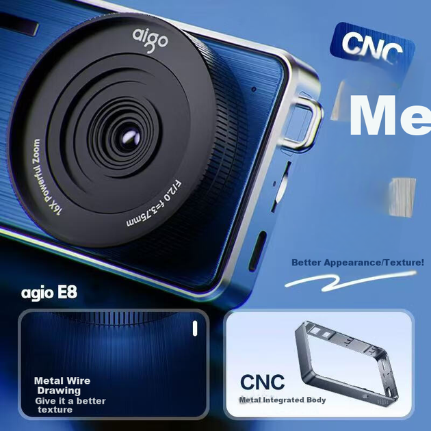 Цифровая студенческая фотокамера Aigo E8 с сенсорным экраном, металлическим корпусом, ПЗС-матрицей высокой четкости для путешествий, двумя задними камерами для селфи, 64 ГБ зеленого цвета. - Фото 5 Цифровая студенческая фотокамера Aigo E8 с сенсорным экраном, металлическим корпусом, ПЗС-матрицей высокой четкости для путешествий, двумя задними камерами для селфи, 64 ГБ зеленого цвета. - изображение 5