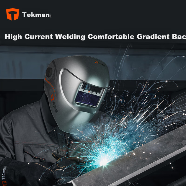 TECMEN 600S-G2 Автоматическая затемняющая сварочная маска второго поколения, надеваемая на голову, для дуговой и точечной сварки, черная (внешняя защита *10 + внутренняя защита *8) - изображение 5
