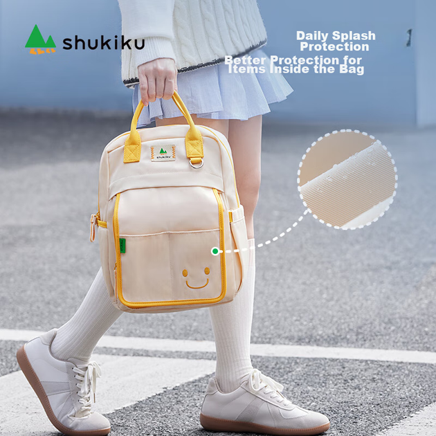 Рюкзак SHUKIKU Small Biscuit для родителей и детей, новый стильный рюкзак для перекусов, легкий дорожный рюкзак, в стиле аниме, персиковый цвет. - изображение 9