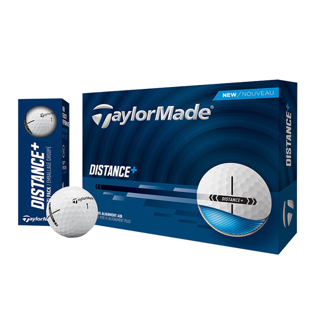М'ячі для гольфу TaylorMade Distance+ двошарові для тренувань та гри, білі, 12 шт - зображення 5