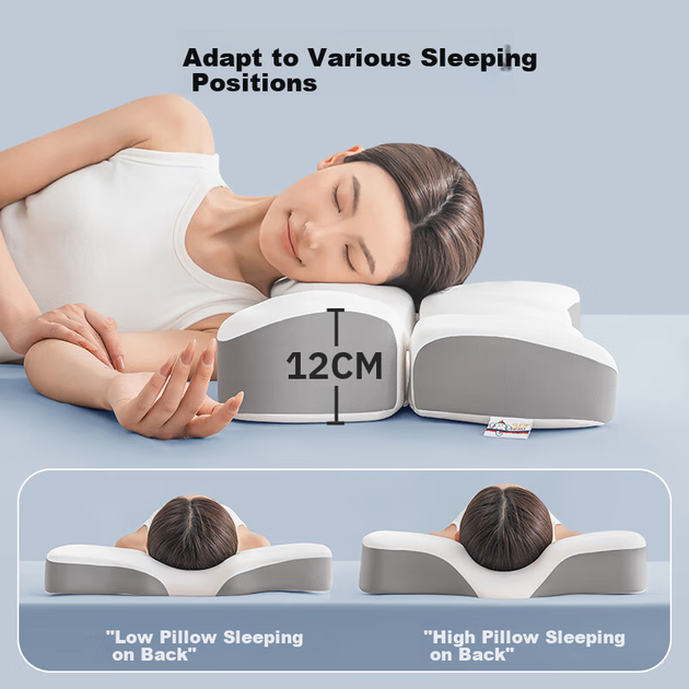 Подушка SleepHero Deep Sleep Butterfly для взрослых, подушка из пенополиуретана с эффектом памяти, специально разработанная для шейного отдела позвоночника, запатентованная версия. - изображение 5