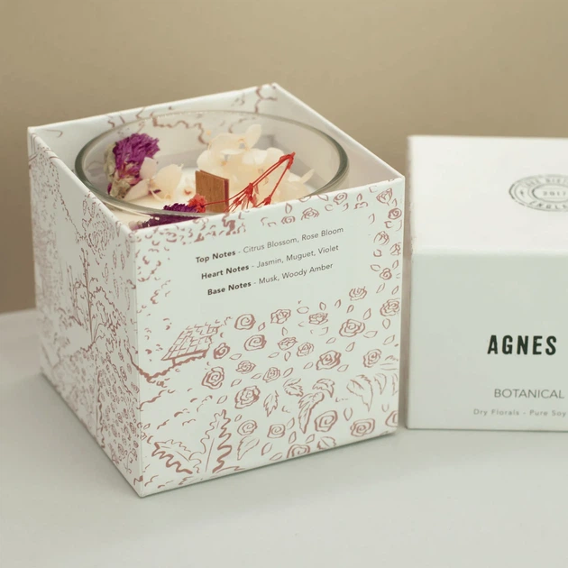 Ботаническая соевая свеча Розы Сори Roses of Sawrey 350г Agnes+Cat 5056368359354 - изображение 2