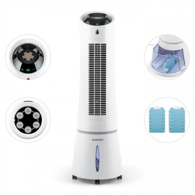 Мобильный Кондиционер Klarstein Ice Smart 210м3 Портативный Охладитель 4в1: Вентилятор Увлажнитель Очиститель воздуха - Фото 11 Мобильный Кондиционер Klarstein Ice Smart 210м3 Портативный Охладитель 4в1: Вентилятор Увлажнитель Очиститель воздуха - изображение 11