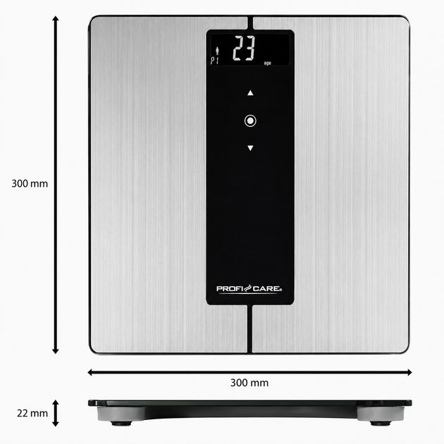 Напольные диагностические весы ProfiCare PC-PW 3008 BT до 180 кг Bluetooth металл - изображение 2