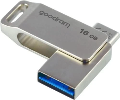 Флеш накопичувач USB 16Gb Goodram ODA3, Silver, Type-C / USB 3.2 Gen 1 (ODA3-0160S0R11) - Фото 3 Флеш накопичувач USB 16Gb Goodram ODA3, Silver, Type-C / USB 3.2 Gen 1 (ODA3-0160S0R11) - зображення 3