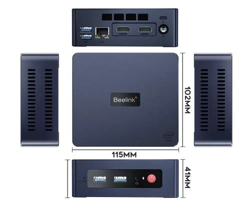 Неттоп Beelink MINI S, Black, Celeron N5095, 8Gb, 256Gb, UHD, Win11P (9B.EU2290824K70) - зображення 2