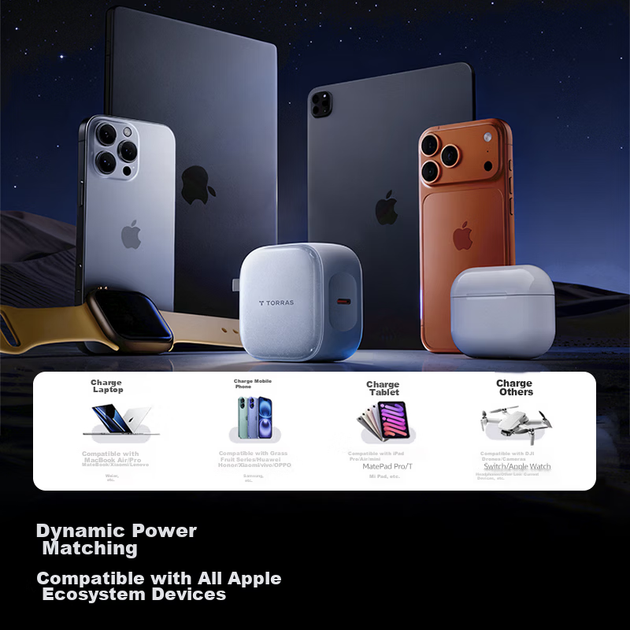 Зарядное устройство Torras Mini Ice 45 Вт, GaN Air, оригинальное, для iPhone 17 Pro Max, 17 Pro и 16 - изображение 5