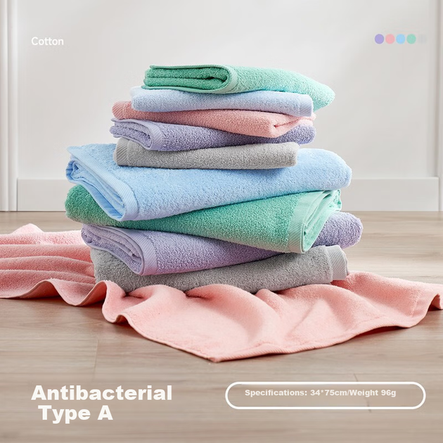 Полотенце банное UCHINO Soft Cloud из хлопка с мешком для стирки, сине-зеленое - изображение 5