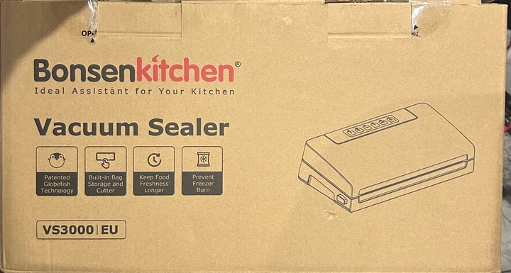 Вакуумний пакувальник Bonsenkitchen з 5 режимами роботи, різаком та рулонним пакетом для зберігання VS3000 - изображение 7