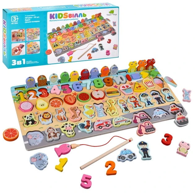 Деревянная рыбалка MD 2903 — развивающий центр Монтессори рамка-вкладыш Kidsville - Фото 1 Деревянная рыбалка MD 2903 — развивающий центр Монтессори рамка-вкладыш Kidsville - изображение 1