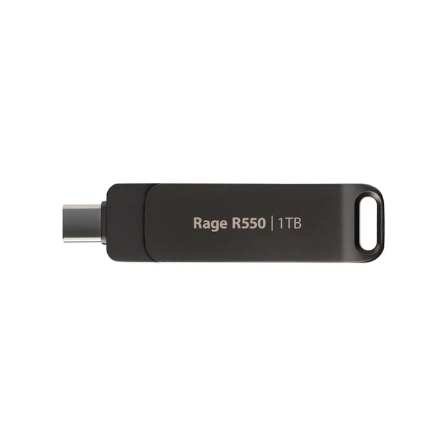 Флеш-накопичувач USB 3.2 Patriot Rage R550 1TB металевий 69,6x17,2x10,1 мм чорний - Фото 5 Флеш-накопичувач USB 3.2 Patriot Rage R550 1TB металевий 69,6x17,2x10,1 мм чорний - зображення 5