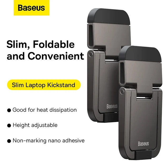 Подставка для ноутбука Baseus Slim Laptop Kickstand 12° цинковый сплав серый 2 шт - изображение 11