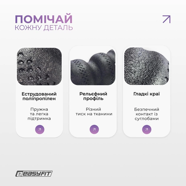 Масажний ролик-валик для МФР і йоги EasyFit SlceShaper 45 см ролер-масажер для спини, ніг, рук та шиї EF-2040 Чорний (56002966) - зображення 8