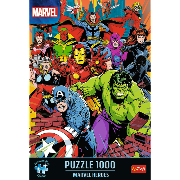 Puzzle Trefl Premium Plus Quality Marvel Heroes 1000 elementów (5900511108811) - obraz 3
