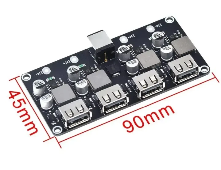 Модуль быстрой зарядки 4-порта USB QC3.0 PD. - изображение 3