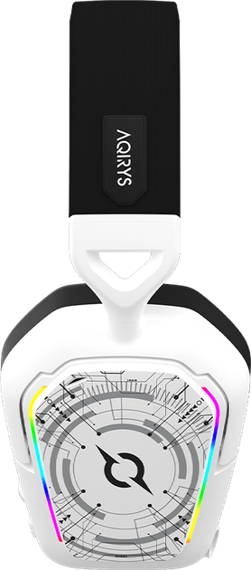 Zestaw słuchawkowy gamingowy AQIRYS ALNAIR Wireless ANC RGB White - obraz 11