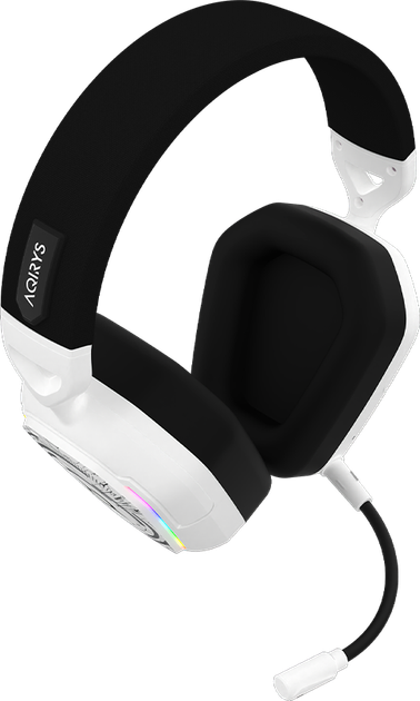 Zestaw słuchawkowy gamingowy AQIRYS ALNAIR Wireless ANC RGB White - obraz 15