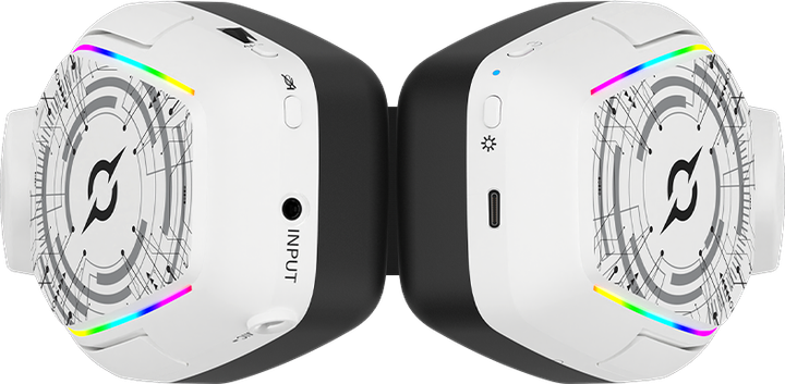 Zestaw słuchawkowy gamingowy AQIRYS ALNAIR Wireless ANC RGB White - obraz 17