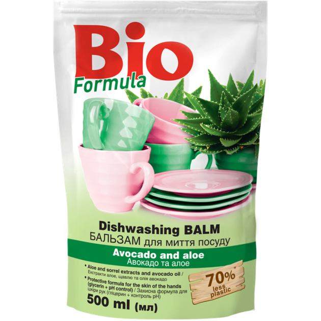 Бальзам для миття посуду Bio Formula Авокадо та Алое, 500 мл