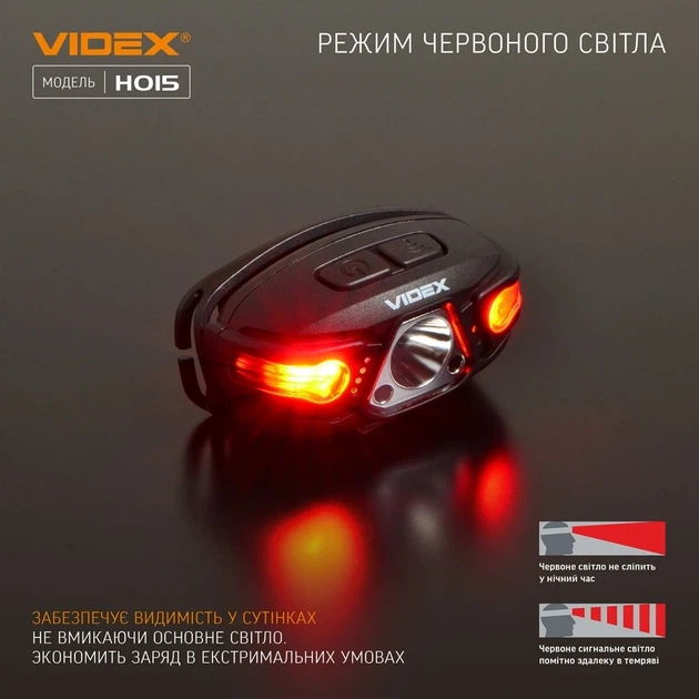 Налобный светодиодный фонарик VIDEX VLF-H015 330Lm 5000K - изображение 6