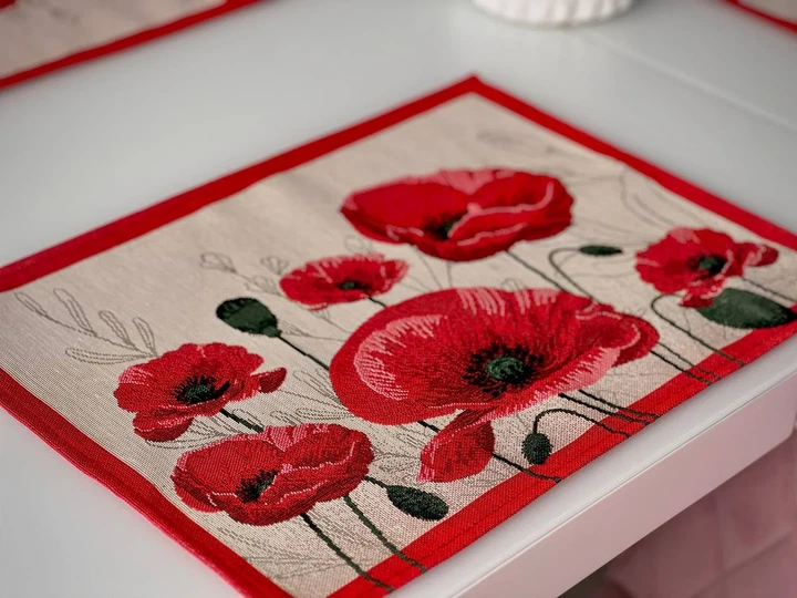 Салфетка гобеленовая Limaso CAYETANA 33x45 см Красная 75% полиэстер, 15% акрил, 10% хлопок - Фото 7 Салфетка гобеленовая Limaso CAYETANA 33x45 см Красная 75% полиэстер, 15% акрил, 10% хлопок - изображение 7