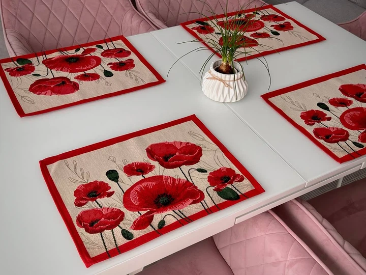 Салфетка гобеленовая Limaso CAYETANA 33x45 см Красная 75% полиэстер, 15% акрил, 10% хлопок - Фото 8 Салфетка гобеленовая Limaso CAYETANA 33x45 см Красная 75% полиэстер, 15% акрил, 10% хлопок - изображение 8