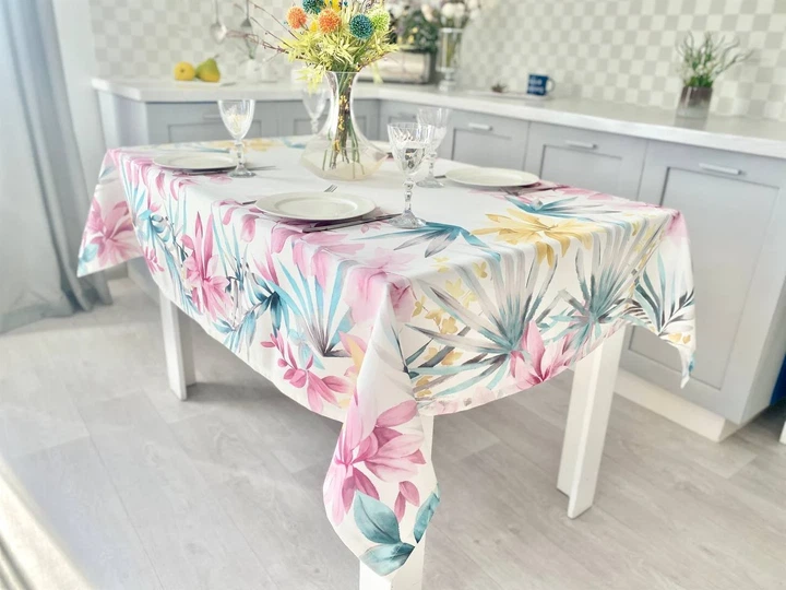 Скатерть водоотталкивающая MANTEL BOTANIA 145x200 см 75% хлопок, цветочный ассортимент - Фото 10 Скатерть водоотталкивающая MANTEL BOTANIA 145x200 см 75% хлопок, цветочный ассортимент - изображение 10