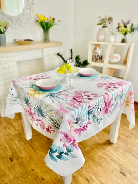 Скатерть водоотталкивающая MANTEL BOTANIA 145x200 см 75% хлопок, цветочный ассортимент - Фото 15 Скатерть водоотталкивающая MANTEL BOTANIA 145x200 см 75% хлопок, цветочный ассортимент - изображение 15