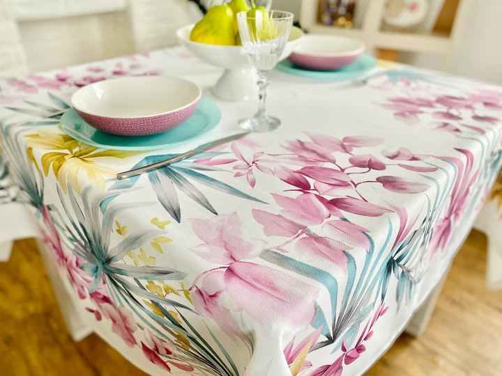 Скатерть водоотталкивающая MANTEL BOTANIA 145x200 см 75% хлопок, цветочный ассортимент - Фото 17 Скатерть водоотталкивающая MANTEL BOTANIA 145x200 см 75% хлопок, цветочный ассортимент - изображение 17