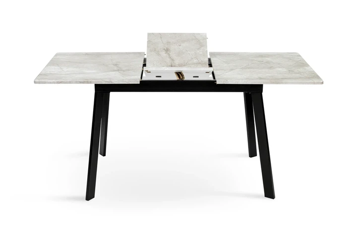 Стол Этна раскладной 120х75 см МДФ в ПВХ пленке черный металл базальт - изображение 2