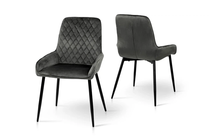 Стул Николь XS-2839 графит/черный металл 87x59x55 см велюр - изображение 4