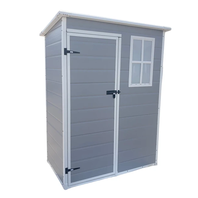 Садовый домик HomeStar 5x3 810x1405x1930 мм пластик/металл серый - Фото 1 Садовый домик HomeStar 5x3 810x1405x1930 мм пластик/металл серый - изображение 1