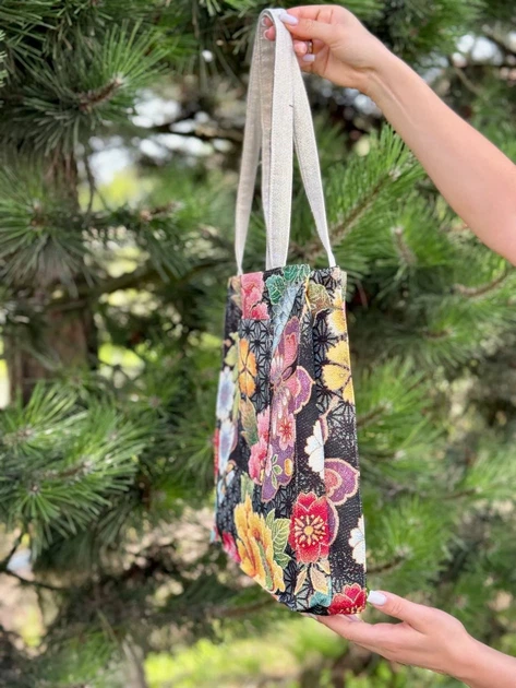 Гобеленовая сумка Limaso JAPAN003-SM35 34x35 см Черная 75% полиэстер, 22% хлопок, 3% акрил - Фото 9 Гобеленовая сумка Limaso JAPAN003-SM35 34x35 см Черная 75% полиэстер, 22% хлопок, 3% акрил - изображение 9