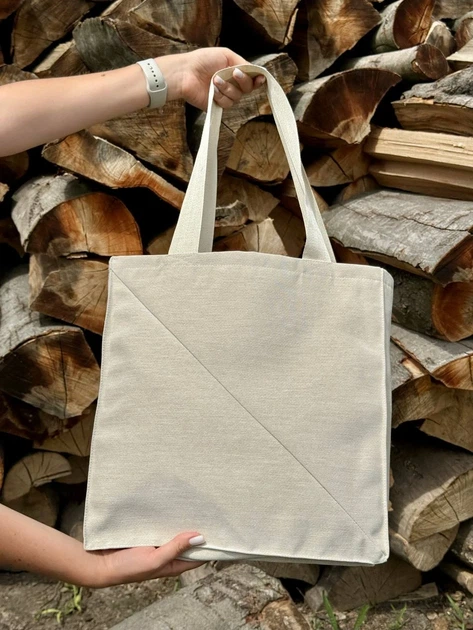 Сумка гобеленовая TULIP-SM35 34x35 см 75% полиэстер бежевый цветочный - изображение 4