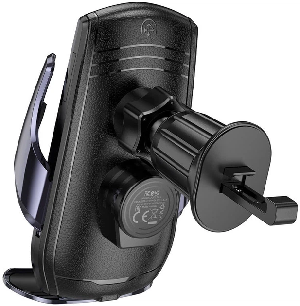 Автотримач для телефону HOCO CA202 Plus Enlightener Wireless Charging Black-Gray (6942007623469) - Фото 4 Автотримач для телефону HOCO CA202 Plus Enlightener Wireless Charging Black-Gray (6942007623469) - зображення 4