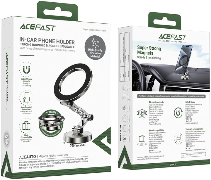 Автодержатель для телефона ACEFAST D20 Silver (6974316282839) - Фото 6 Автодержатель для телефона ACEFAST D20 Silver (6974316282839) - изображение 6
