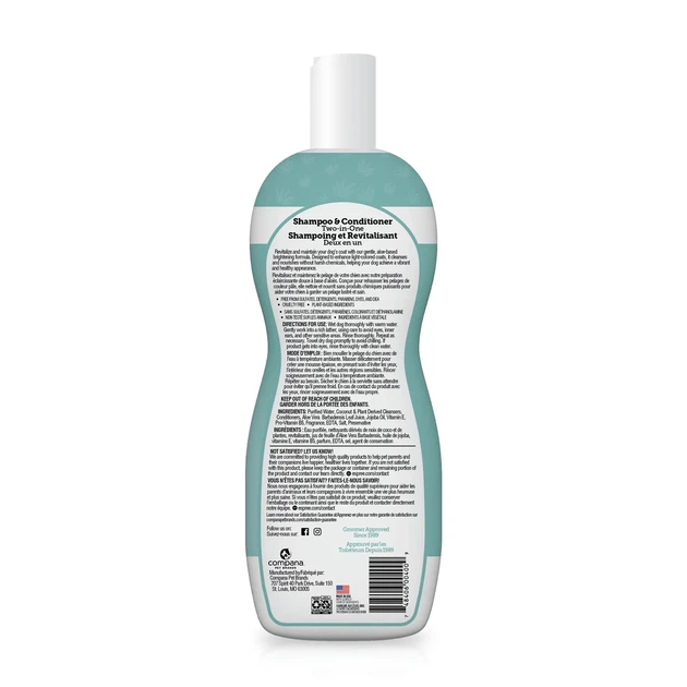 Шампунь-кондиционер для белых собак Espree Bright White Dog Shampoo&Conditioner 2in1 591мл - изображение 2