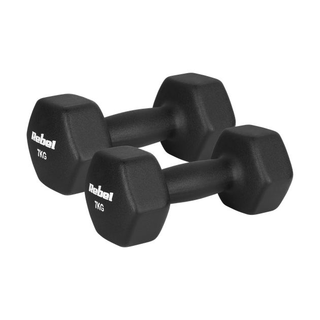 Гантелі HEX Rebel ACTIVE 2x7 кг з неопреновим покриттям - изображение 2