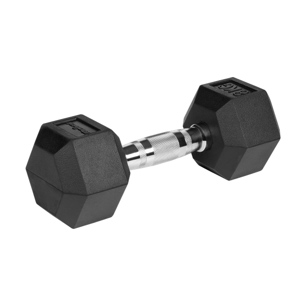 Гантелі Rebel HEX 2x8 кг чавунні з гумовим покриттям - изображение 3