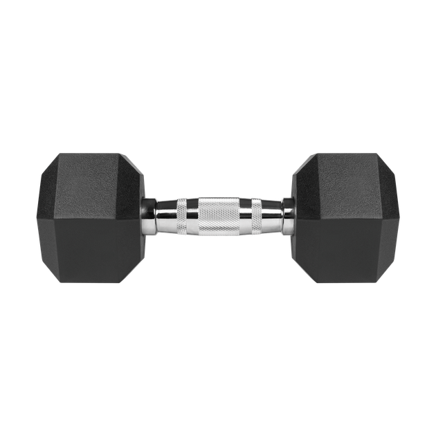 Гантелі Rebel HEX 2x8 кг чавунні з гумовим покриттям - изображение 4