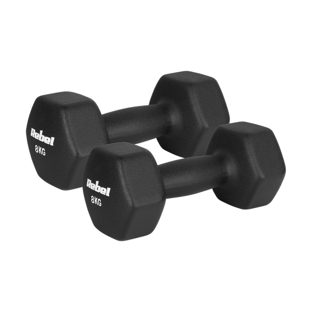 Гантелі Rebel HEX 2x8 кг з неопреновим покриттям - изображение 2