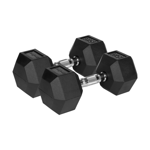 Гантелі Rebel HEX 2x15 кг з гумовим покриттям - изображение 2