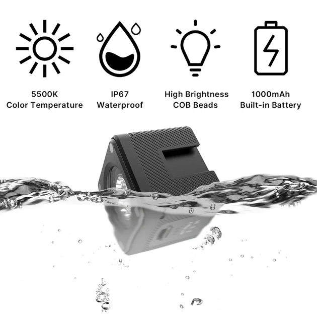 Видеосвет Ulanzi Vijim Waterproof LED 5W ABS-пластик черный - изображение 4
